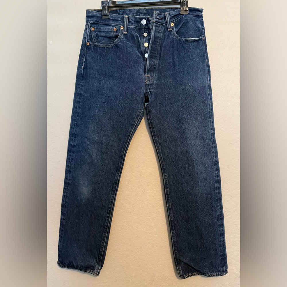 Levi Strauss 501 XX Classic Straight-Leg Men's Jeans in Dark Blue 33Wx33L